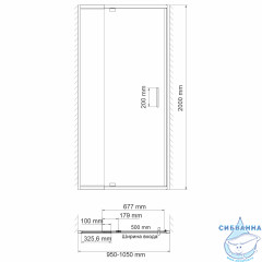 Дверь в нишу Wasserkraft Berkel 100 см профиль хром, стекло прозрачное 48P12