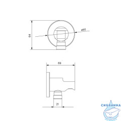 Выход для шланга с держателем для лейки, черный, IDDIS, 003BL01i62