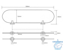 Полочка Bemeta Oval 118402031