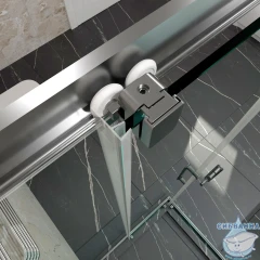 Душевое ограждение Тритон Фикс 120x80 профиль черный, стекло прозрачное Щ0000067442 (без поддона)