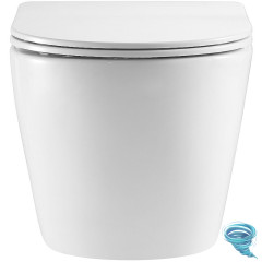Унитаз подвесной безободковый Azario Grado AZ-001-UQ3 с сиденьем быстросъемным Soft Close (микролифт)
