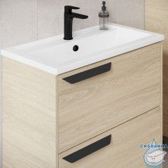 Тумба Viant Кёльн 60П с раковиной Фостер 60 дуб светлый