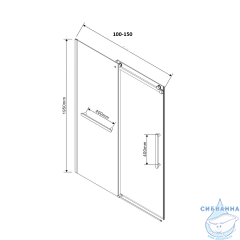 Дверь в нишу Vincea Como Soft 150 профиль хром, стекло прозрачное VDS-1CS150CL