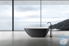 Ванна из искусственного камня ABBER Dortmund 170x75 AM9911BW