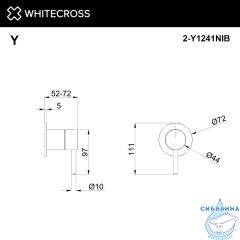 Внешняя часть смесителя на 1 потребитель WHITECROSS Y1241NIB (брашированный никель)