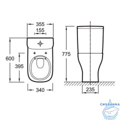 Унитаз напольный безободковый Jacob Delafon Struktura UJI102-00 с бачком и сиденьем Soft Close (микролифт)