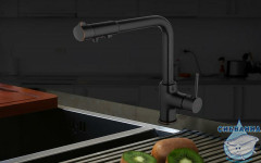 Смеситель для кухни Gappo G4390-10 (черный матовый)