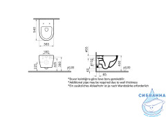 Унитаз подвесной безободковый Vitra Sento Rim-Ex 7748B003-0075 с сиденьем Soft Close (микролифт)