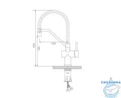 Смеситель для кухни Raglo R86.41.09 (графит/черный)