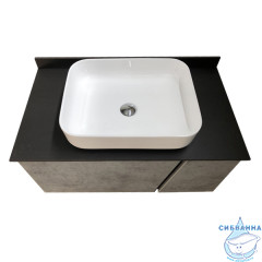 Тумба подвесная Comforty Эдинбург 90 бетон светлый с раковиной Comforty Y9378