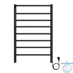 Полотенцесушитель электрический Санприз Евромикс П8 50Х80 (черный матовый) (подключение универсальное)