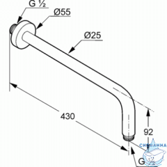 Душевая система Kludi Bozz 386710576 1 режим (хром)