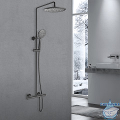 Душевая система Vincea Desire 250 1 режим VSFS-1D0TGM (вороненая сталь)