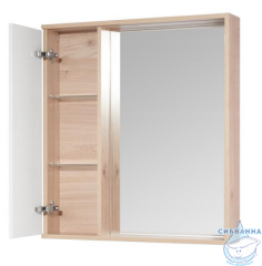 Зеркальный шкаф Акватон Бостон 60 1A240202BN010 белый/дуб эврика