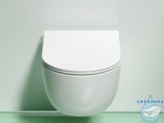 Унитаз подвесной безободковый Ceramicanova Modena  Rimless CN6063MW с сиденьем быстросъемным Soft Close (микролифт)