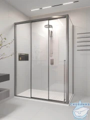 Душевое ограждение Veconi Прато 150x90 профиль графит, стекло прозрачное PR3/L-SP-15090-01-GR-C4 (без поддона)