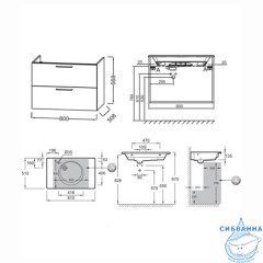 Тумба под раковину Jacob Delafon Odeon Rive Gauche 80 EB2522-R5-E52 дуб табак, ручки хром