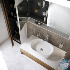 Тумба Ravak Step 100 без раковины, белый/дуб X000001417