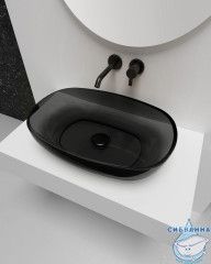 Раковина на столешницу 60 см ABBER Kristall AT2805Onyx