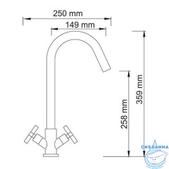 Смеситель для кухни WasserKRAFT Weser 7847 (хром)