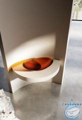 Раковина на столешницу 60 см ABBER Kristall AT2808Opal