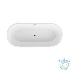 Акриловая ванна Grossman Forta GR-27021MB 170X75 с каркасом (белый/черный матовый)