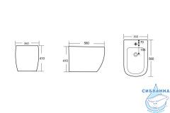 Биде напольное ABBER Bequem AC1152 (без сиденья)