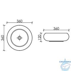  Раковина на столешницу 36 см Ceramicanova Element CN6050