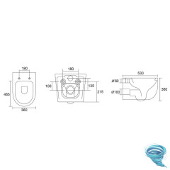 Унитаз подвесной безободковый Abber Bequem AC1104TN с сиденьем Soft Close (микролифт) (белый)