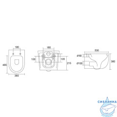 Унитаз подвесной безободковый Abber Bequem AC1104TN с сиденьем Soft Close (микролифт) (белый)
