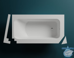 Ванна из искусственного камня Salini Orlando Vasta Kit 190x100 (материал solix, матовый)