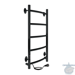 Полотенцесушитель электрический Indigo Embrace П5 (с таймером) 40х80 черный муар (с возможностью скрытого подключения, подключение R/L)
