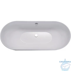 Акриловая ванна Grossman Classic GR-2502MB 160x80 с каркасом (белый/черный матовый)