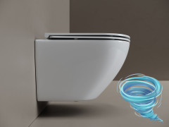 Унитаз подвесной безободковый Ceramicanova Whirl CN11007T с сиденьем быстросъемным Soft Close (микролифт)