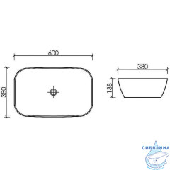  Раковина на столешницу 60 см Ceramicanova Element CN6049MC (капучино)