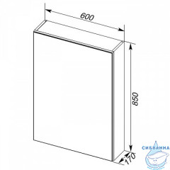 Зеркало-шкаф Aquanet Алвита 60 белый 183994