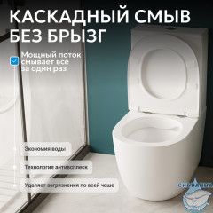 Унитаз напольный Abber Bequem AC1110 с бачком и сиденьем Soft Close (микролифт)