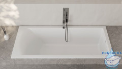 Ванна из искусственного камня Salini Cascata Kit 170x70 (материал S-Sense, белый матовый)