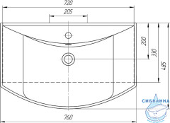 Тумба Aqwella Classic Корсика 75 с раковиной Стиль 75 белый глянец
