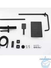Душевая система Frap F24007-6 300 1 режим (черный)