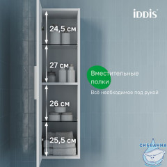 Пенал подвесной, 30 см, белый, Слайд Икс (Slide X), IDDIS, SLX30W0i97