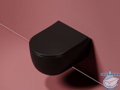 Унитаз подвесной безободковый Ceramicanova Modena  Rimless CN6063MB с сиденьем быстросъемным Soft Close (микролифт)