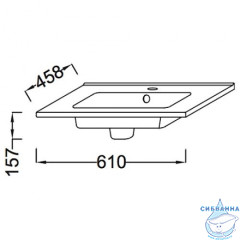 Раковина встраиваемая 61 см Jacob Delafon Ola EXS112-00