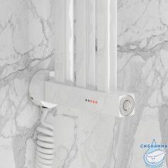 Полотенцесушитель электрический Сунержа Хорда 125 (с возможностью скрытого подключения) (белый глянцевый)