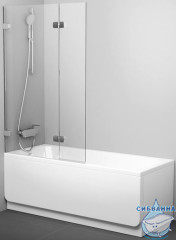 Шторка для ванны Ravak BVS2 100 профиль хром, стекло прозрачное, левая
