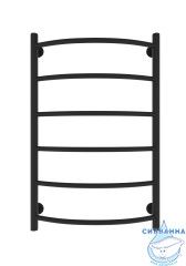Полотенцесушитель водяной Санприз Классик П6 50х80 (нижнее подключение) (черный матовый)