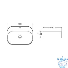 Раковина на столешницу 60 см Calypso CS11431