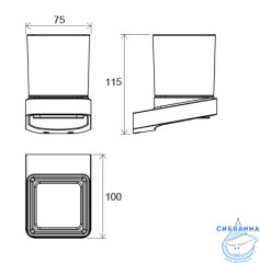 Держатель со стаканом Ravak 10° X07P321
