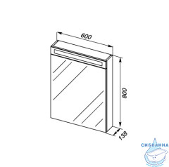Шкаф-зеркало Dreja Max 60 дуб кантри