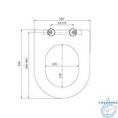 Универсальное сиденье для унитаза, 001, дюропласт, Soft Close, Easy Fix, IDDIS, 001DPSEi31